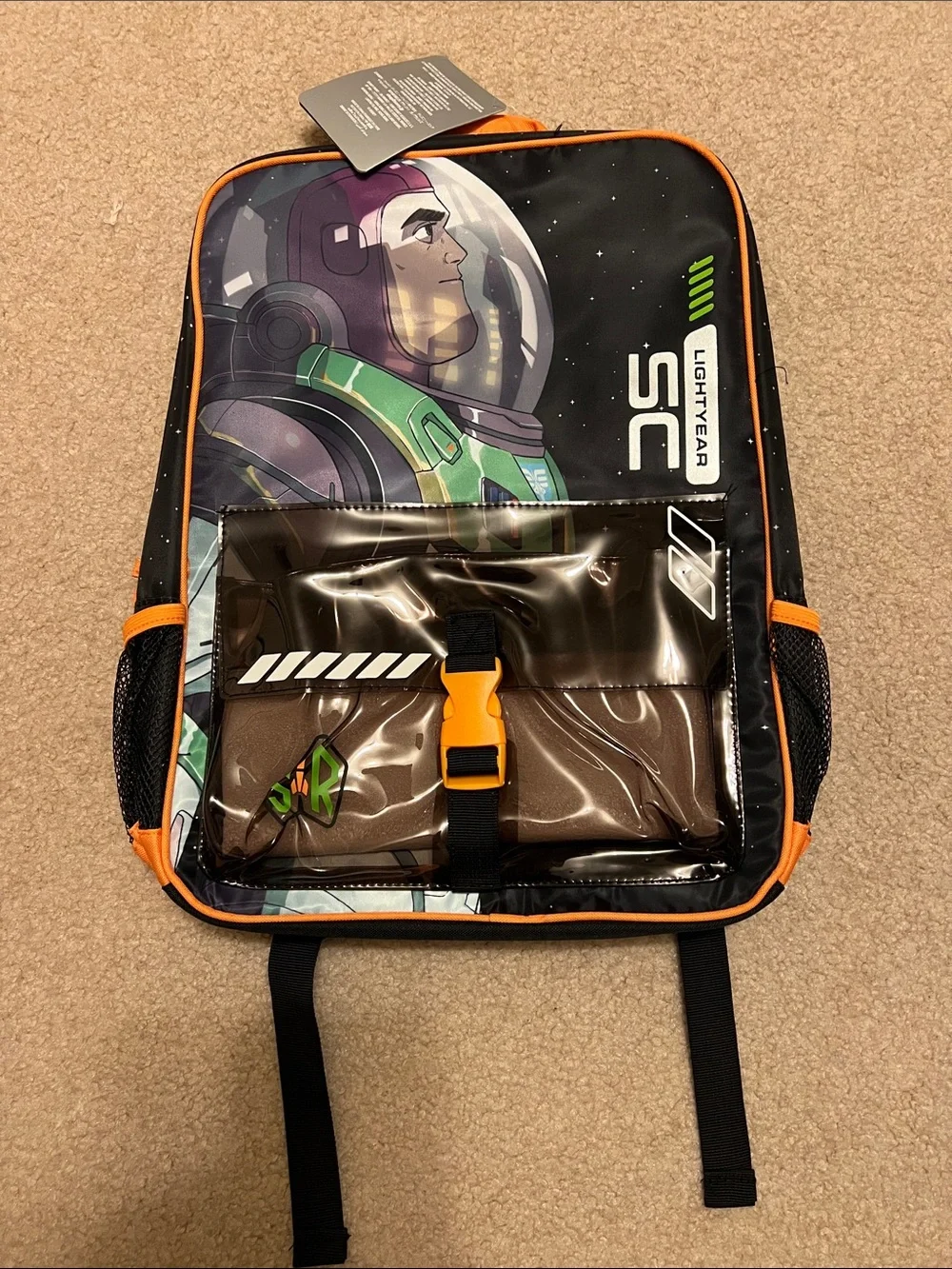 Disney Lightyear Kids Backpack - Black, Orange, Green